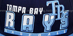 Rays SLICE-N-DICE SNAPBACK Navy-Sky Hat by New Era - 2nd View