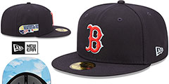 Red Sox 2007 WS CLOUD-UNDER Navy Fitted Hat by New Era - 2nd View