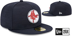 Red Sox 2023 CLUBHOUSE Heather Navy Fitted Hat by New Era - 2nd View