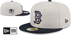 Red Sox 2024 JULY 4TH STARS N STRIPES Fitted Hat by New Era - 2nd View