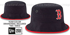 Red Sox BASIC-ACTION Navy Bucket Hat by New Era - 2nd View