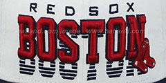 Red Sox DISSOLVER White-Navy Fitted Hat by New Era - 2nd View