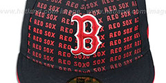 Red Sox FONT-FADEOUT Navy Fitted Hat by New Era - 2nd View