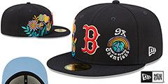 Red Sox GROOVY Navy Fitted Hat by New Era - 2nd View