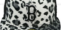 Red Sox LEOPARD ANIMAL-FUR MESH-BACK Fitted Hat by New Era - 2nd View