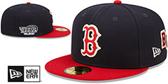 Red Sox LETTERMAN SIDE-PATCH Fitted Hat by New Era - 2nd View