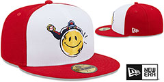 Red Sox MILB MARVEL DEFENDERS White-Red Fitted Hat by New Era - 2nd View