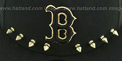 Red Sox STUD-POP Black Fitted Hat by New Era - 2nd View