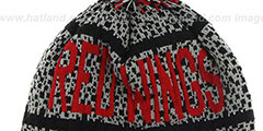 Red Wings BEDROCK Black-Grey Knit Beanie Hat by Twins 47 Brand - 2nd View