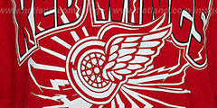 Red Wings EARTHQUAKE Red T-Shirt by Mitchell and Ness - 2nd View