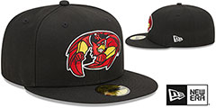 Red Wings MILB MARVEL DEFENDERS Black Fitted Hat by New Era - 2nd View