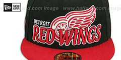 Red Wings NHL-TIGHT Black-Red Fitted Hat by New Era - 2nd View