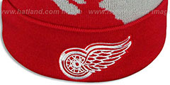 Red Wings PAINTBRUSH BEANIE by Mitchell and Ness - 2nd View