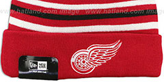 Red Wings STRIPEOUT Knit Beanie Hat by New Era - 2nd View