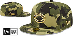 Reds 2022 ARMED FORCES STARS N STRIPES Hat by New Era - 2nd View