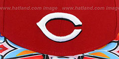 Reds REAL GRAFFITI VIZA-PRINT Red Fitted Hat by New Era - 2nd View