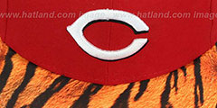 Reds REAL TIGER VIZA-PRINT Red Fitted Hat by New Era - 2nd View