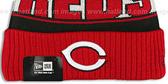 Reds REP-UR-TEAM Knit Beanie Hat by New Era - 2nd View