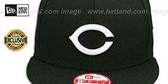 Reds TEAM-BASIC SNAPBACK Black-White Hat by New Era - 2nd View