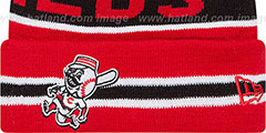 Reds THE-COACH Red Knit Beanie Hat by New Era - 2nd View