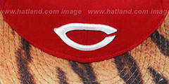 Reds TIGER ANIMALISTIC-FUR VIZA STRAPBACK Hat by New Era - 2nd View