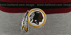 Redskins GREY STRIPETOP Knit Beanie Hat by New Era - 2nd View