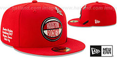 Rockets 2019 NBA DRAFT Red Fitted Hat by New Era - 2nd View