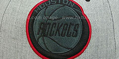 Rockets 2T XL-LOGO FADEOUT Grey-Black Fitted Hat by Mitchell and Ness - 2nd View