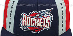 Rockets AJD THROWBACK PINWHEEL Navy-Red Fitted Hat by Reebok - 2nd View