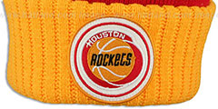 Rockets HIGH-5 CIRCLE BEANIE Red-Gold by Mitchell and Ness - 2nd View