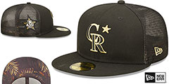 Rockies 2022 MLB ALL-STAR GAME Black Fitted Hat by New Era - 2nd View