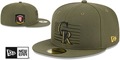 Rockies 2023 ARMED FORCES STARS N STRIPES Hat by New Era - 2nd View