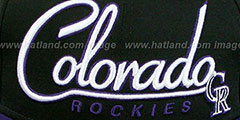 Rockies 2T CHARZ SNAPBACK Black-Purple Hat by New Era - 2nd View