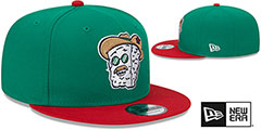 RoughRiders COPA SNAPBACK Green-Red Hat by New Era - 2nd View