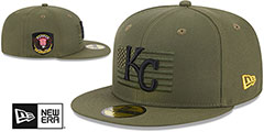 Royals 2023 ARMED FORCES STARS N STRIPES Hat by New Era - 2nd View