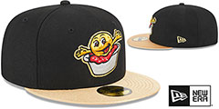 RubberDucks THEME NIGHT Black-Gold Fitted Hat by New Era - 2nd View