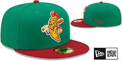 RubberDucks THEME NIGHT Kelly-Burgundy Fitted Hat by New Era - 2nd View