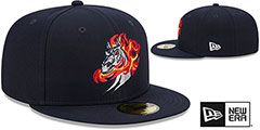 Rumble Ponies MILB MARVEL DEFENDERS Navy Fitted Hat by New Era - 2nd View