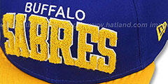 Sabres CHENILLE-ARCH SNAPBACK Royal-Gold Hat by New Era - 2nd View