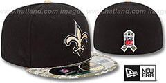 Saints 2014 SALUTE-TO-SERVICE Black-Desert Fitted Hat by New Era - 2nd View