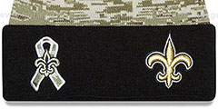 Saints 2015 SALUTE-TO-SERVICE Knit Beanie Hat by New Era - 2nd View