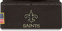 Saints 2016 SALUTE-TO-SERVICE Knit Beanie Hat by New Era - 2nd View