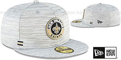 Saints 2020 ONFIELD STADIUM Heather Grey Fitted Hat by New Era - 2nd View