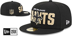 Saints 2023 NFL DRAFT Black Fitted Hat by New Era - 2nd View