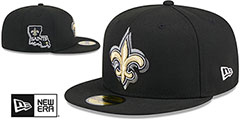 Saints 2024  NFL DRAFT Black Fitted Hat by New Era - 2nd View