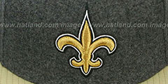 Saints 2T NFL MELTON-BASIC Grey-Gold Fitted Hat by New Era - 2nd View