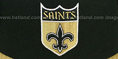 Saints NFL 2T THROWBACK TEAM-BASIC Black-Gold Fitted Hat by New Era - 2nd View