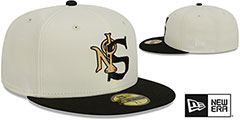 Saints NFL LIGATURE White-Black Fitted Hat by New Era - 2nd View