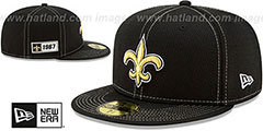 Saints ONFIELD SIDELINE ROAD Black Fitted Hat by New Era - 2nd View