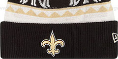 Saints THE-MOOSER Knit Beanie Hat by New Era - 2nd View